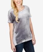 Lucky Brand Velvet Contrast Top