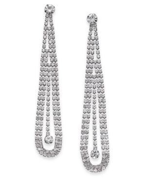 Thalia Sodi Silver-tone Crystal Pendulum Drop Earrings, Created For Macy's