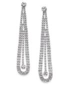 Thalia Sodi Silver-tone Crystal Pendulum Drop Earrings, Created For Macy's