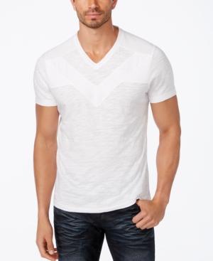 Inc International Concepts Men's Heathered Pieced V-neck T-shirt, Created For Macy's