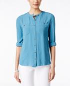 G.h. Bass & Co. Band-collar Shirt, Only At Macy's