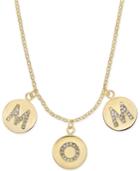 Kate Spade New York Gold-tone Pave Mom Charm Pendant Necklace, 17 + 3 Extender
