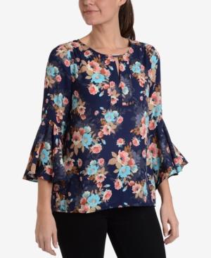Ny Collection Bell-sleeve Top