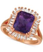 Le Vian Deep Sea Blue Topaz (3-1/3 Ct. T.w.) & Diamond (1/3 C.t. T.w.) Ring In 14k Rose Gold (also Available In Amethyst)