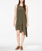 Eileen Fisher Silk Asymmetrical-hem Shift Dress