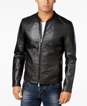 Armani Exchange Men's Foundation Leather Jacket