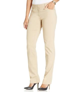 Jm Collection Curvy Fit Straight-leg Pants