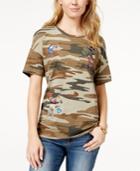 Carbon Copy Patched Camo-print T-shirt