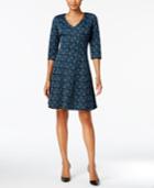 Taylor Geo-print Fit & Flare Dress