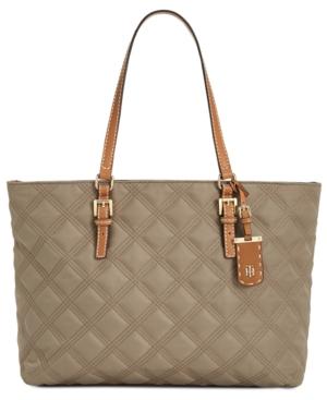 Tommy Hilfiger Julia Triple Quilted Nylon Tote, Created For Macy's