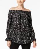 Alfani Prima Printed Off-the-shoulder Top, Only At Macy's