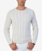 Nautica Men's Cable Knit Crew-neck Sweater, Only At Macy's