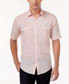 Alfani Short Sleeve Warren Textured Shirt, Created For Macy's