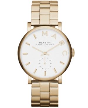 Marc By Marc Jacobs Watch, Women's Baker Gold-tone Stainless Steel Bracelet 37mm Mbm3243