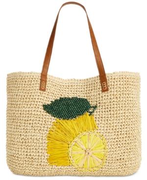 I.n.c. Gabyy Lemon Extra-large Beach Tote, Created For Macy's