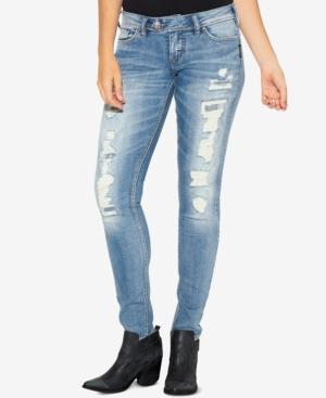 Silver Jeans Co. Tuesday Ripped Indigo Wash Skinny Jeans