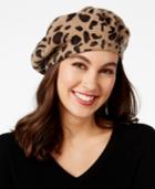Inc International Concepts Leopard-print Beret, Only At Macy's