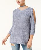 American Rag Cold-shoulder Open-back Sweater, Created For Macy's