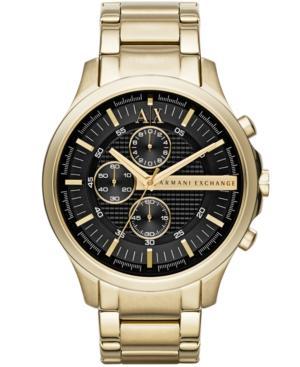 Ax Armani Exchange Women's Gold-tone Stainless Steel Bracelet Watch 46mm Ax2137