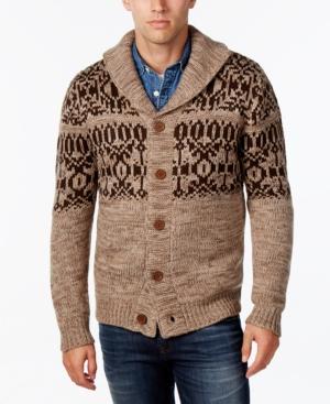 Weatherproof Vintage Men's Fair Isle Cardigan
