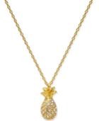 Kate Spade New York Gold-tone Pave Pineapple Pendant Necklace, 17 + 3 Extender