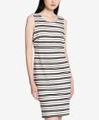 Calvin Klein Striped Sleeveless Sheath Dress