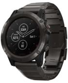 Garmin Unisex Fenix 5x Plus Gray Silicone Strap Smart Watch 51mm