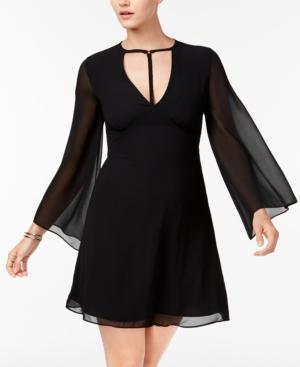 Xoxo Juniors' Strap-detail Bell-sleeve Dress