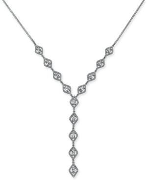 I.n.c. Silver-tone Crystal Lariat Necklace, 18 + 3 Extender, Created For Macy's