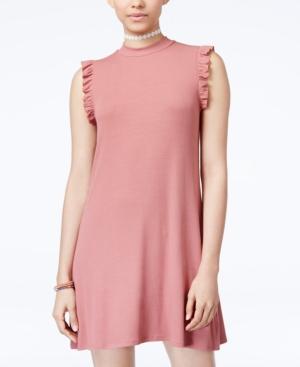 One Clothing Juniors' Ribbed Ruffled Dress