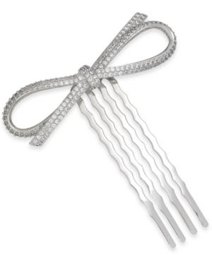 Danori Silver-tone Crystal Bow Hair Comb, Created For Macy's
