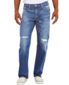 Levi's 569 Loose-fit Ripped Straight-leg Jeans, Record Skip Wash