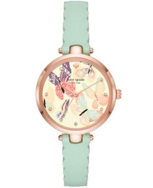 Kate Spade New York Women's Holland Mint Leather Strap Watch 34mm