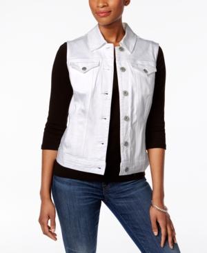 Style & Co Petite Denim Vest, Only At Macy's