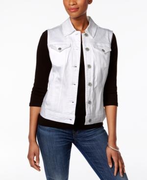 Style & Co Petite Denim Vest, Only At Macy's