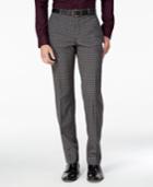 Bar Iii Men's Slim-fit Charcoal Check Dress Pants, Only At Macy's
