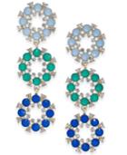 I.n.c. Gold-tone Crystal & Imitation Pearl Drop Earrings, Created For Macy's