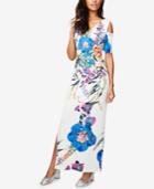 Rachel Rachel Roy Floral-print Cold-shoulder Maxi Dress