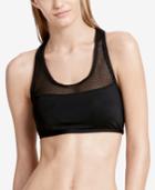 Calvin Klein Mesh-trim Racerback Bikini Top Women's Swimsuit