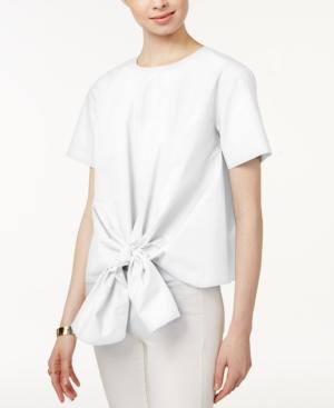 J.o.a. Cotton Tie-hem Top