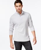 Vince Camuto Mock-neck Pique Pullover Shirt
