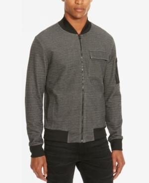 Kenneth Cole Reaction Men's Knit Textured Bomber Jacket
