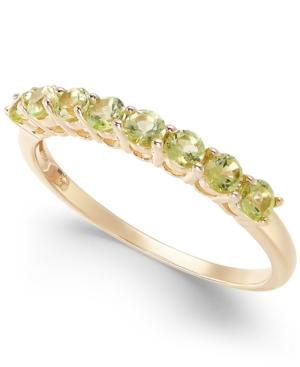Peridot Eight-stone Ring In 14k Gold