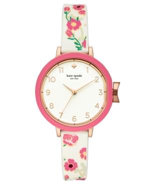 Kate Spade New York Women's Park Row Floral Silicone Strap Watch 34mm