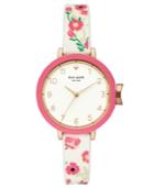 Kate Spade New York Women's Park Row Floral Silicone Strap Watch 34mm