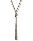 Charter Club Tri-tone Knotted Long Length Lariat Necklace, Only At Macy's