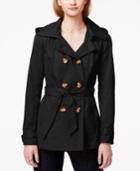 Madden Girl Double-breasted Hooded Trench Coat