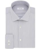 Calvin Klein Men's Regular Fit Non-iron Performance Viola Stripe Dress Shirt