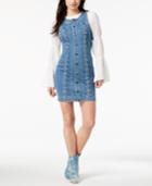 Guess Lace-up Sleeveless Denim Bodycon Dress