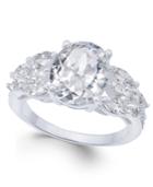 Charter Club Silver-tone Triple-cubic Zirconia Ring, Created For Macy's
